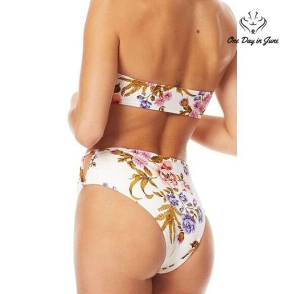 ODIJ Bandeau Ruched V Top Bikini Size M - Picture 2 of 3